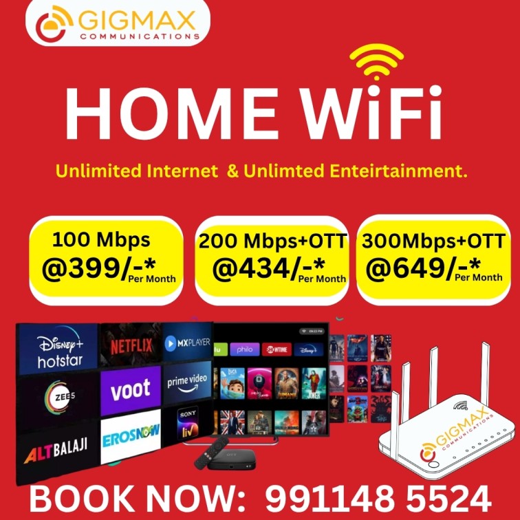 Best Low Cost WiFi Internet Plans in NIT 3, 4 & 5 Faridabad – Gigmax